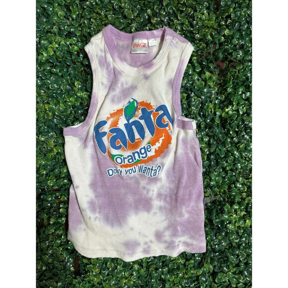 Y2K Coca Cola Fanta Purple Tank Size Small - Picture 1 of 3